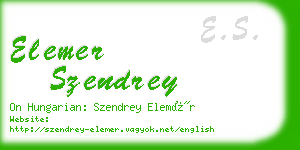 elemer szendrey business card